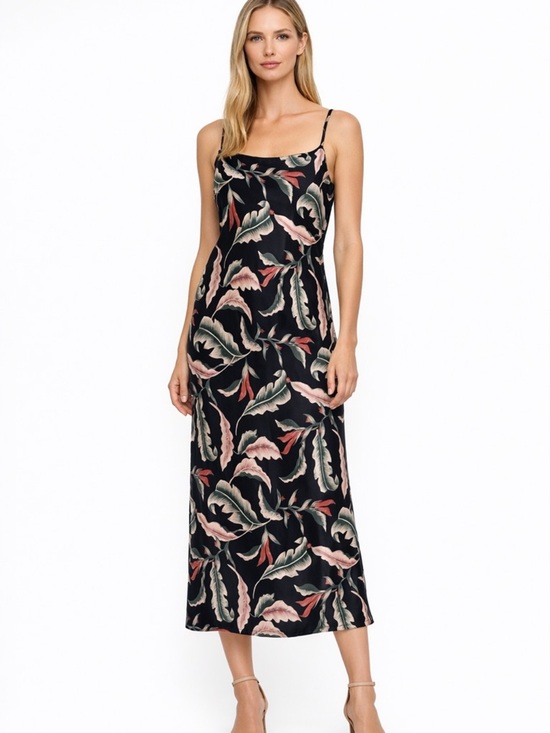 Rails Dresses & Skirts - Rails Dress Black Floral Maxi Slip Women's Medium Pink Green Leaves Summer style